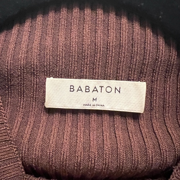 Aritzia Scult Knit Tie Back Sweater Medium Brown - Picture 2 of 5